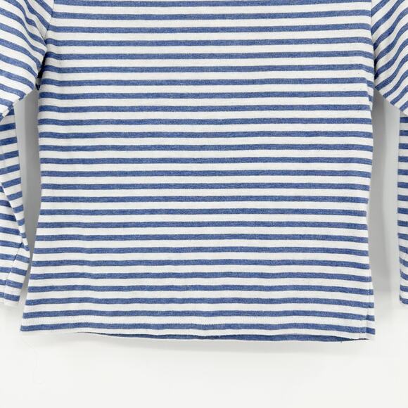 Brandy Melville Quarter Sleeve Striped Top Blouse Nautical Cropped Womens Sz OS - Picture 5 of 11